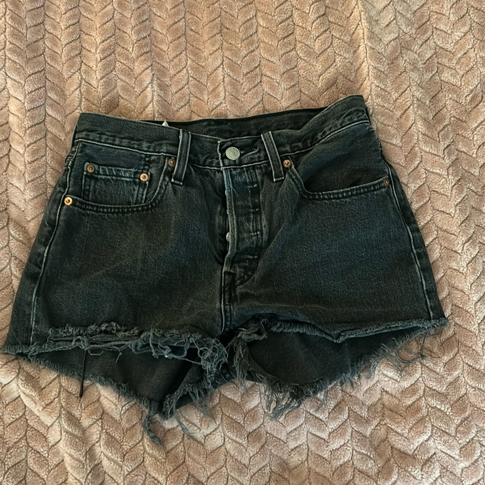 Black Levi 501 Shorts Size 26